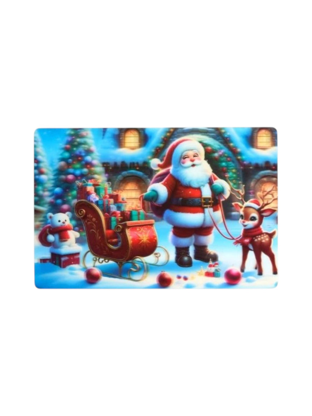 Set da 4 Tovagliette - Effetto 3D natalizio