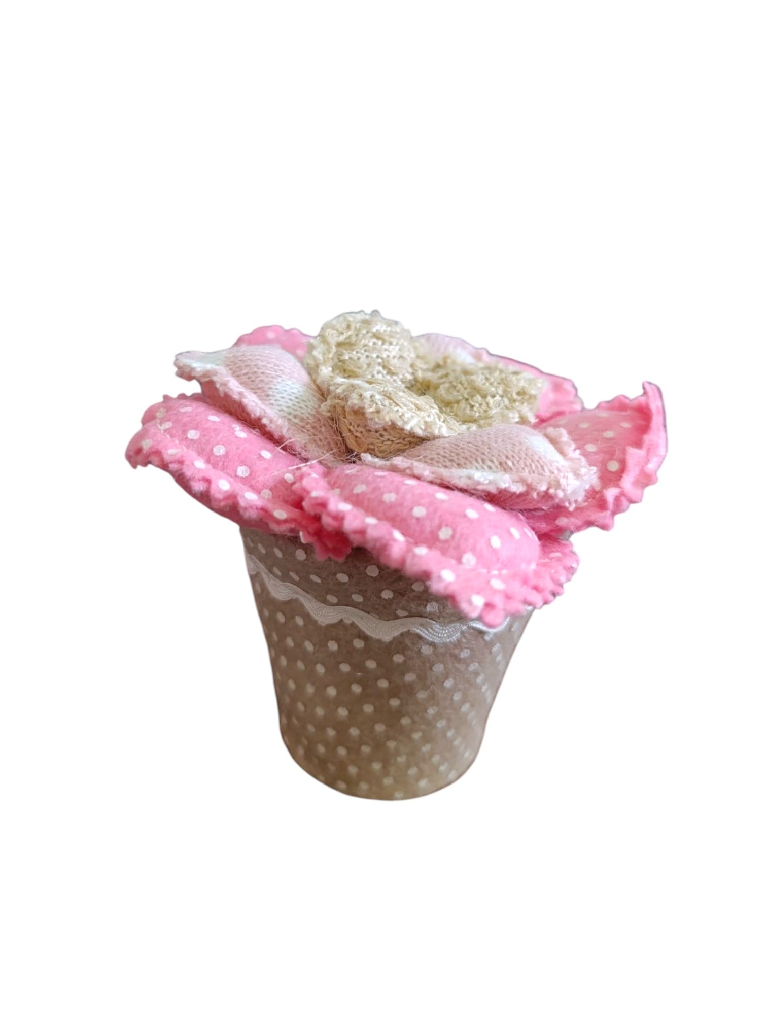 Vasetti decorativi vari ,in  tessuto in colori semplici e delicati