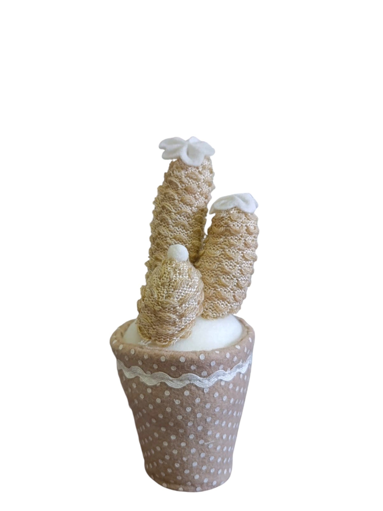 Vasetti decorativi vari ,in  tessuto in colori semplici e delicati