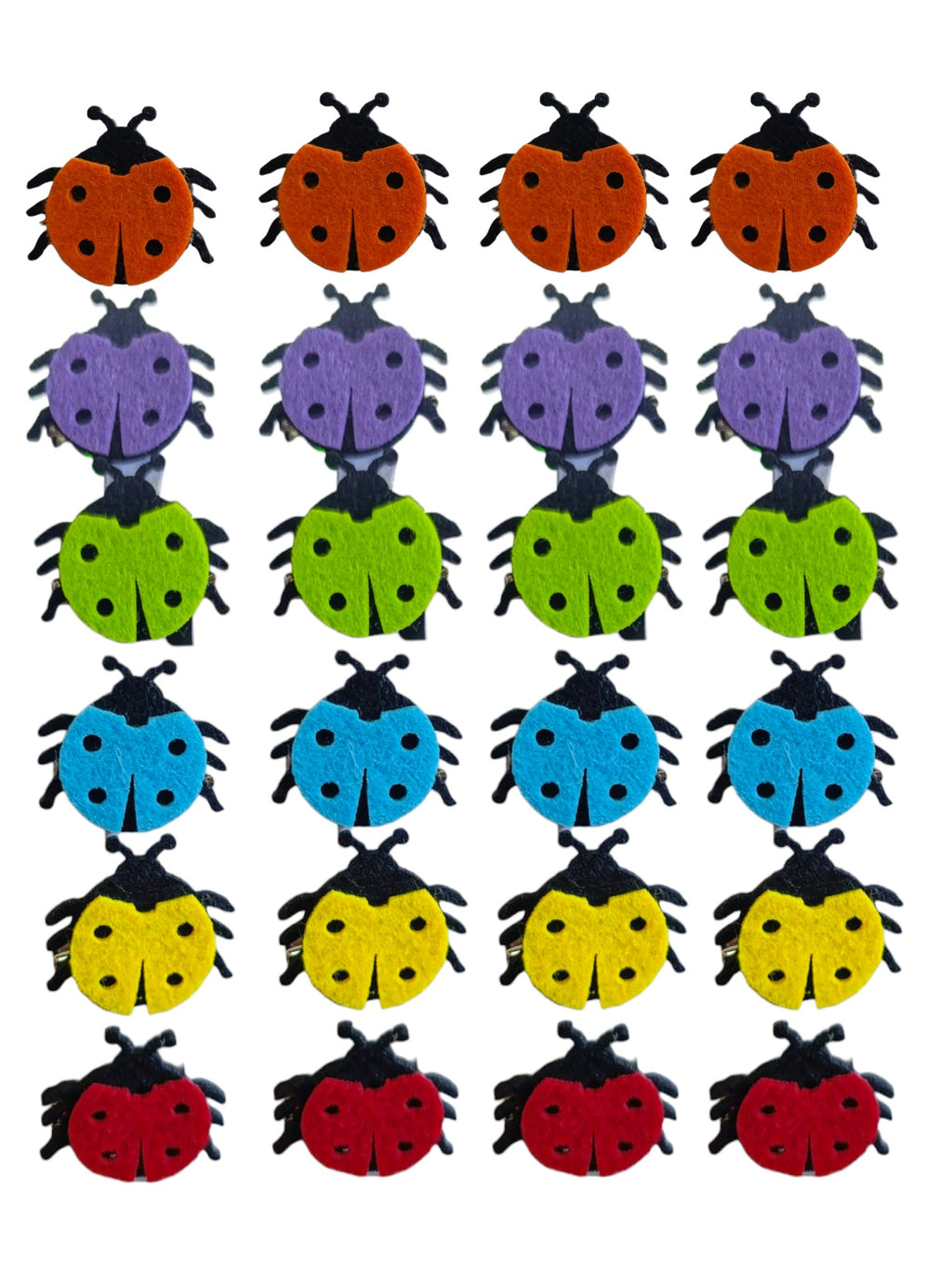 Coccinelle a spilla confezione da 24 bustine per ben 48 coccinelle singole