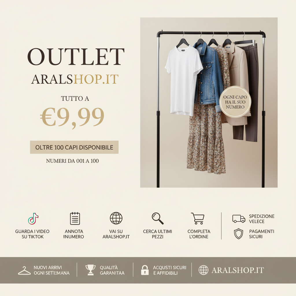 Tutto a €9,99! Ultimi pezzi disponibili. Guarda le LIVE e i video del profilo per scoprire tutti i modelli. Ogni capo è numerato: scegli il numero che desideri . Quando finiscono, non tornano!