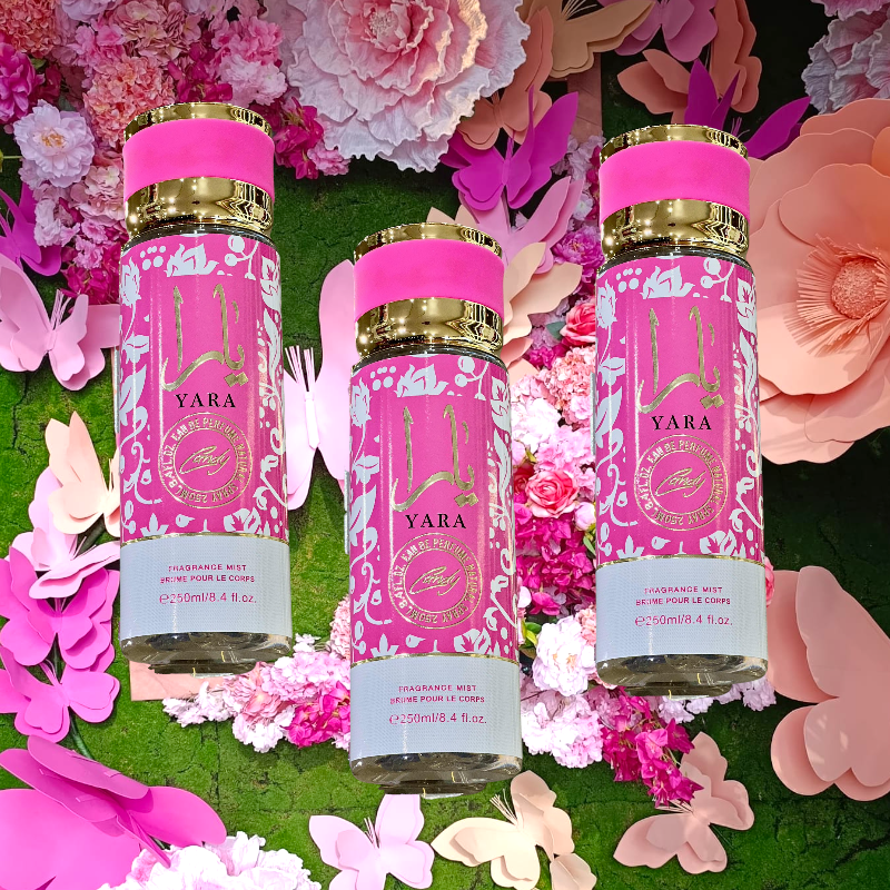 Yara Candy | Dubai Flower Fragrance Mist 250ml - Fragranza Fresca e Femminile con Note di Eliotropio Mandarino e Orchidea