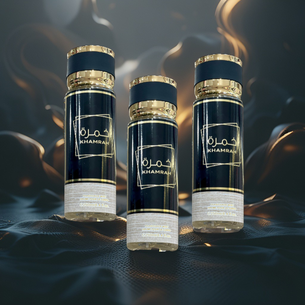 Lattafa Spray per Capelli e Corpo Khamrah 250 ml Fragranza Equilibrata e Accattivante con Note di Cannella Noce Moscata e Bergamotto
