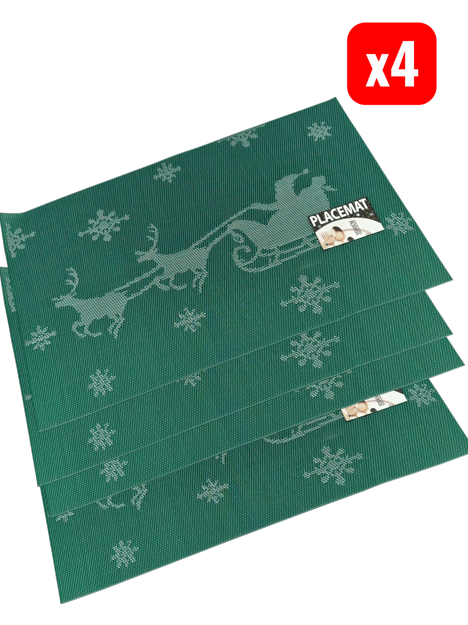 Tovaglietta di Natale verde – x 4